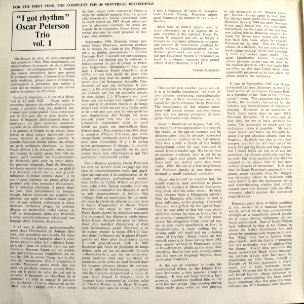 The Oscar Peterson Trio - I Got Rhythm (Oscar Peterson Trio Vol. 1) | RCA (FXM1 7233) - 3 The Oscar Peterson Trio - I Got Rhythm (Oscar Peterson Trio Vol. 1) | RCA (FXM1 7233) - 3