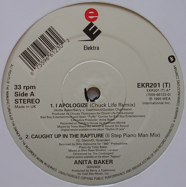 Anita Baker - I Apologize | Elektra (EKR201T) - 3