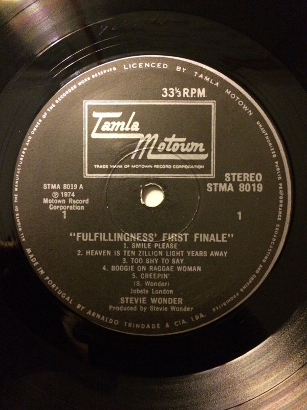 Stevie Wonder - Fulfillingness' First Finale | Tamla (STMA 8019) - 2