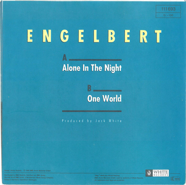 Engelbert Humperdinck - Alone In The Night | White Records (111 693) - 2