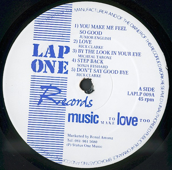 Various - Music To Make Love To - Volume 1 | Lap One Records (LAPLP 009) - 3 Various - Music To Make Love To - Volume 1 | Lap One Records (LAPLP 009) - 3
