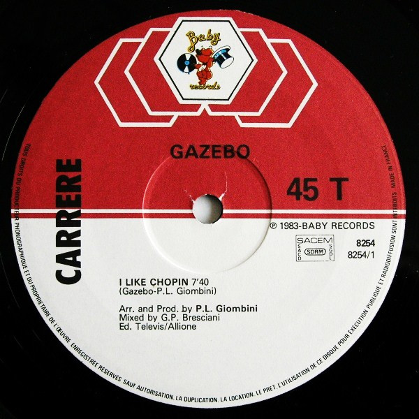 Gazebo - I Like Chopin (Disco Mix) | Baby Records (8254) - 3 Gazebo - I Like Chopin (Disco Mix) | Baby Records (8254) - 3