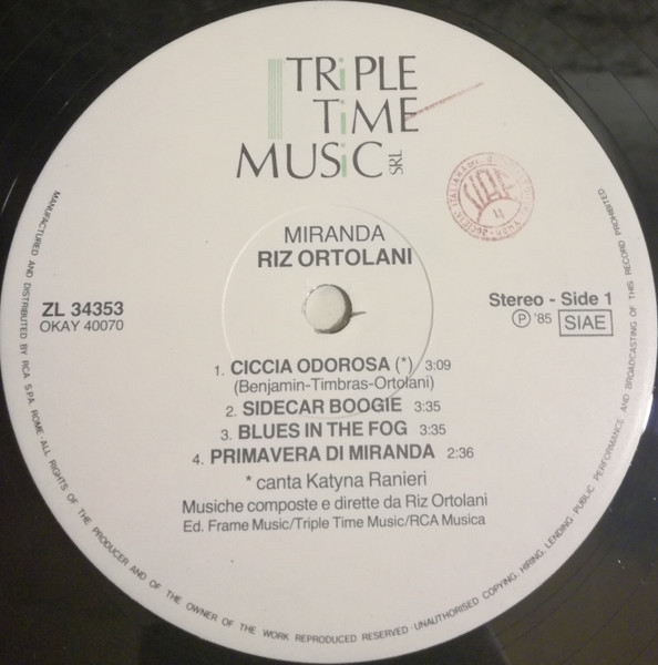 Riz Ortolani - Miranda | Triple Time Music (ZL 34353) - 3