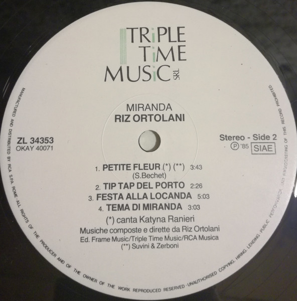 Riz Ortolani - Miranda | Triple Time Music (ZL 34353) - 4