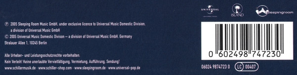 Schiller Mit Thomas D - Die Nacht ... Du Bist Nicht Allein | Island Records (06024 9874723 0) - 3 Schiller Mit Thomas D - Die Nacht ... Du Bist Nicht Allein | Island Records (06024 9874723 0) - 3
