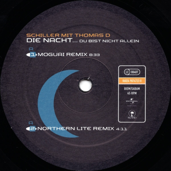 Schiller Mit Thomas D - Die Nacht ... Du Bist Nicht Allein | Island Records (06024 9874723 0) - 4 Schiller Mit Thomas D - Die Nacht ... Du Bist Nicht Allein | Island Records (06024 9874723 0) - 4