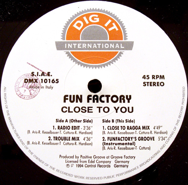 Fun Factory - Close To You | Dig It International (DMX 10165)