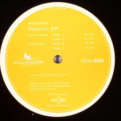 Andrew Lennix - Toolkit EP | Villanova Recordings (VILLA002) - 2 Andrew Lennix - Toolkit EP | Villanova Recordings (VILLA002) - 2