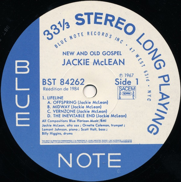 Jackie McLean - New And Old Gospel | Blue Note (BST 84262) - 4