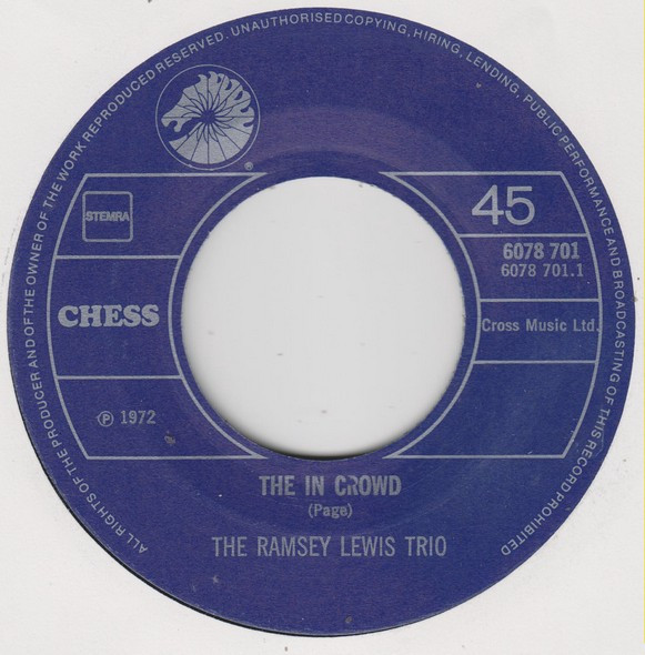 The Ramsey Lewis Trio - The "In" Crowd / Jade East | Chess (6078 701) - 3