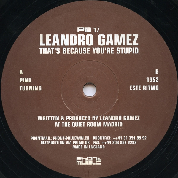 Leandro Gamez - That's Because You're Stupid | Phont Music (PM 17)