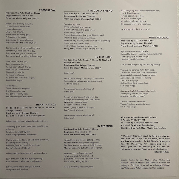 Ntombi Ndaba - Tomorrow | Afrosynth Records (AFS036) - 4 Ntombi Ndaba - Tomorrow | Afrosynth Records (AFS036) - 4