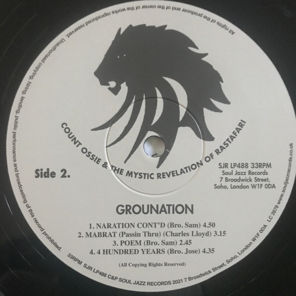 Count Ossie & Mystic Revelation Of Rastafari - Grounation | Soul Jazz Records (SJR LP488) - 4 Count Ossie & Mystic Revelation Of Rastafari - Grounation | Soul Jazz Records (SJR LP488) - 4