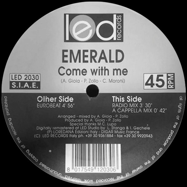 Emeralds - Come With Me | LED Records (LED 2030) - main Emeralds - Come With Me | LED Records (LED 2030) - main