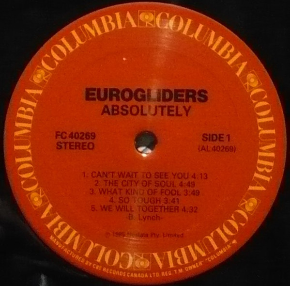 Eurogliders - Absolutely [Vinyl] | Columbia (FC 40269) - 3