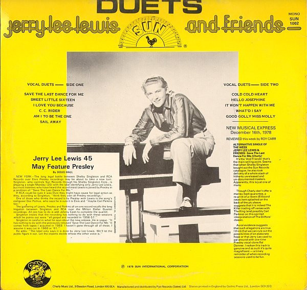 Jerry Lee Lewis And Friends - Duets | Sun (SUN 1002) - 2 Jerry Lee Lewis And Friends - Duets | Sun (SUN 1002) - 2
