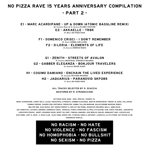 Various - No Pizza Rave 15 Years Anniversary Compilation - Part 2 | No Pizza Rave (NPR-015/PT2) - 2 Various - No Pizza Rave 15 Years Anniversary Compilation - Part 2 | No Pizza Rave (NPR-015/PT2) - 2