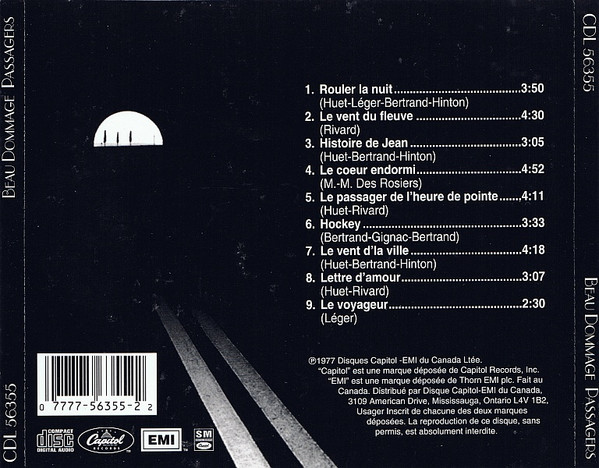 Beau Dommage - Passagers | Capitol Records (CDL 56355) - 2 Beau Dommage - Passagers | Capitol Records (CDL 56355) - 2