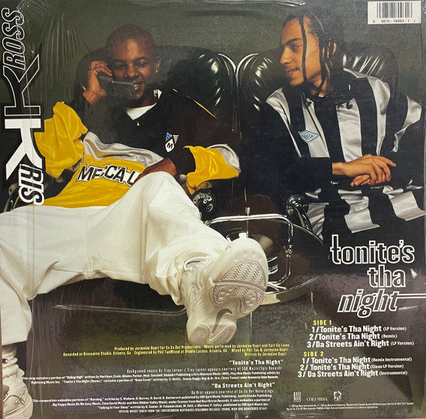 Kris Kross - Tonite's Tha Night | Ruffhouse Records (44 78093) - 2