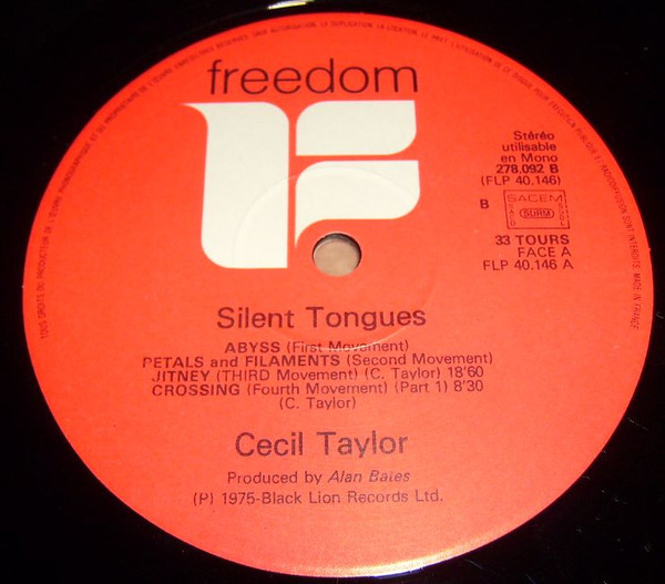 Cecil Taylor - Silent Tongues | Freedom (FLP 40.146) - 3