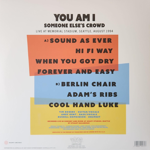 You Am I - Someone Else's Crowd: Live At Memorial Stadium, Seattle, August 1994 LP RSD 2025 | Sony (0198029044713) - 2 You Am I - Someone Else's Crowd: Live At Memorial Stadium, Seattle, August 1994 LP RSD 2025 | Sony (0198029044713) - 2