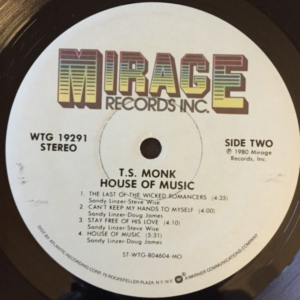 T.S. Monk - House Of Music | Mirage (WTG 19291) - 4 T.S. Monk - House Of Music | Mirage (WTG 19291) - 4