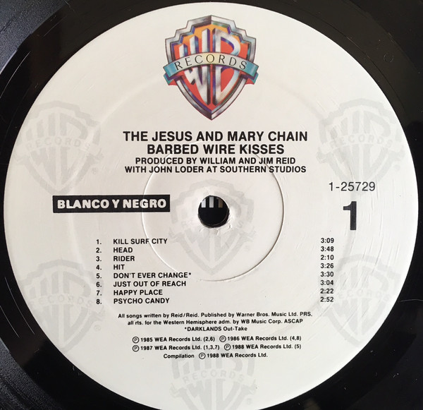 The Jesus And Mary Chain - Barbed Wire Kisses (B-Sides And More) | Warner Bros. Records (9 25729-1) - 3 The Jesus And Mary Chain - Barbed Wire Kisses (B-Sides And More) | Warner Bros. Records (9 25729-1) - 3