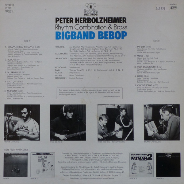 Peter Herbolzheimer Rhythm Combination & Brass - Bigband Bebop | Koala Records (Panda 5) - 2 Peter Herbolzheimer Rhythm Combination & Brass - Bigband Bebop | Koala Records (Panda 5) - 2