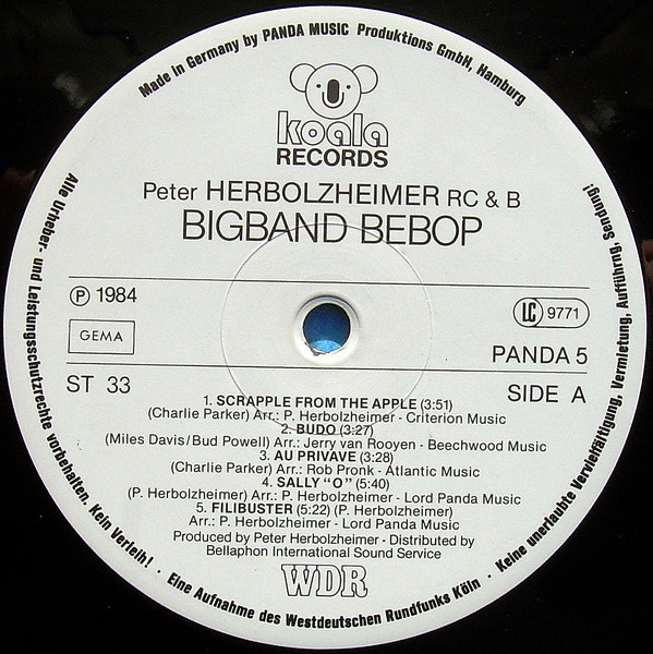 Peter Herbolzheimer Rhythm Combination & Brass - Bigband Bebop | Koala Records (Panda 5) - 3 Peter Herbolzheimer Rhythm Combination & Brass - Bigband Bebop | Koala Records (Panda 5) - 3