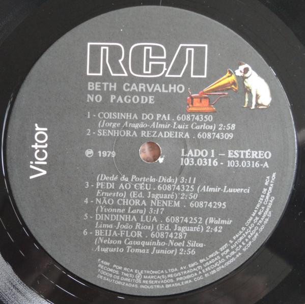 Beth Carvalho - No Pagode | RCA Victor (103.0316) - 3