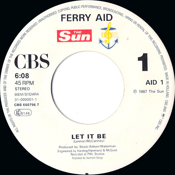 Ferry Aid - Let It Be | CBS (CBS 650796 7) - 3