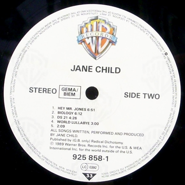 Jane Child - Jane Child | Warner Bros. Records (925 858-1) - 4