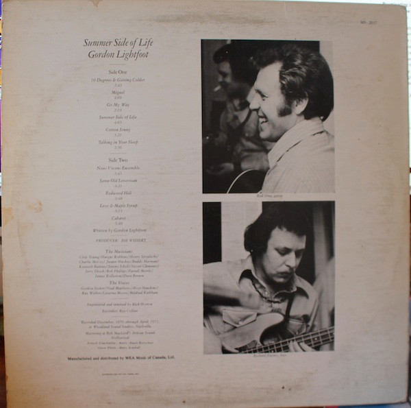 Gordon Lightfoot - Summer Side Of Life | Reprise Records (MS-2037) - 2 Gordon Lightfoot - Summer Side Of Life | Reprise Records (MS-2037) - 2
