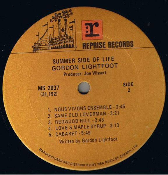 Gordon Lightfoot - Summer Side Of Life | Reprise Records (MS-2037) - 4 Gordon Lightfoot - Summer Side Of Life | Reprise Records (MS-2037) - 4