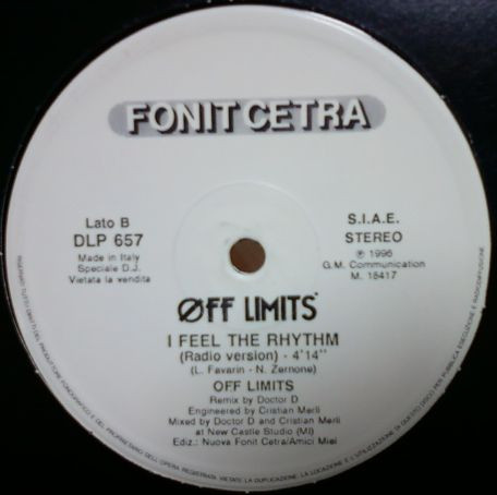 Off Limits - I Feel The Rhythm | Fonit Cetra (DLP 657) - main