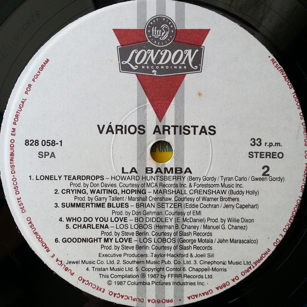Various - La Bamba (Original Motion Picture Soundtrack) | London Records (828 058-1) - 3
