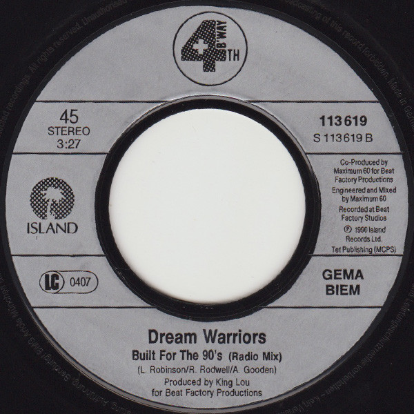 Dream Warriors - Wash Your Face In My Sink !! | Island Records (113 619) - 4 Dream Warriors - Wash Your Face In My Sink !! | Island Records (113 619) - 4