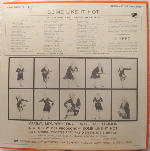 Various - Some Like It Hot | United Artists Records (UAS 5030) - 3 Various - Some Like It Hot | United Artists Records (UAS 5030) - 3