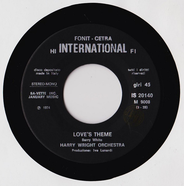 Harry Wright Orchestra - Love's Theme | Fonit Cetra International (IS 20140) - 3