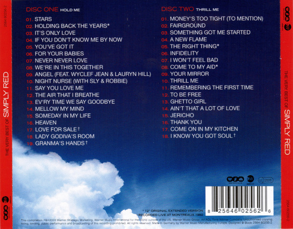 Simply Red - The Very Best Of Simply Red | Warner Strategic Marketing (2564 60256-2) - 2