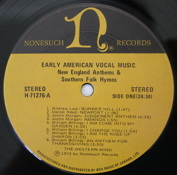 The Western Wind - Early American Vocal Music | Nonesuch (H-71276) - 3 The Western Wind - Early American Vocal Music | Nonesuch (H-71276) - 3