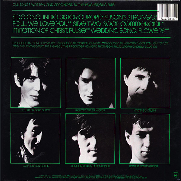 The Psychedelic Furs - The Psychedelic Furs | Columbia (NJC 36791) - 2