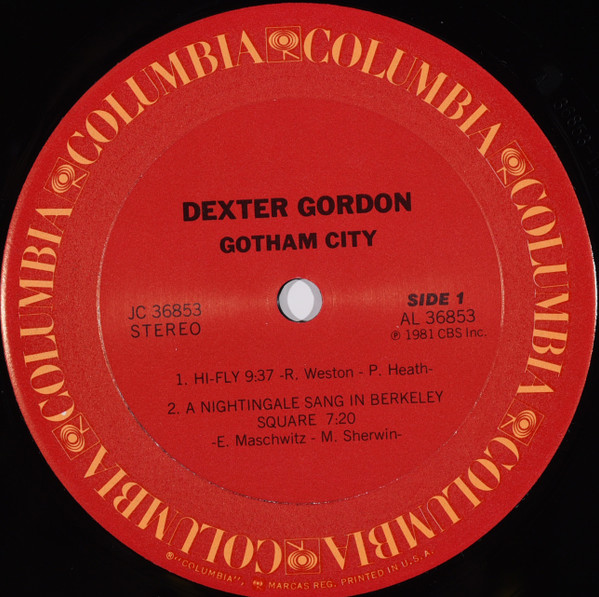 Dexter Gordon - Gotham City | Columbia (JC 36853) - 3 Dexter Gordon - Gotham City | Columbia (JC 36853) - 3
