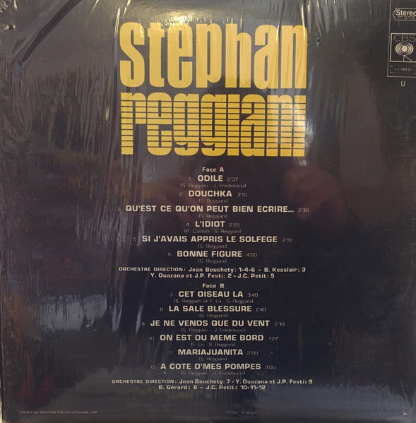 Stephan Reggiani - Stephan Reggiani | Columbia (FS 90132) - 2 Stephan Reggiani - Stephan Reggiani | Columbia (FS 90132) - 2