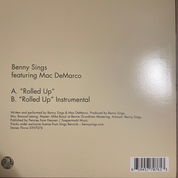 Benny Sings - Rolled Up | Stones Throw Records (STH7076) - 2