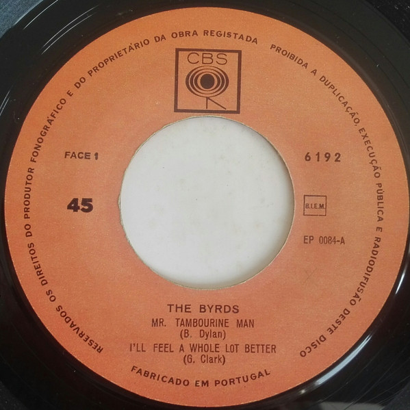 The Byrds - Mr. Tambourine Man | CBS (6192) - 3 The Byrds - Mr. Tambourine Man | CBS (6192) - 3