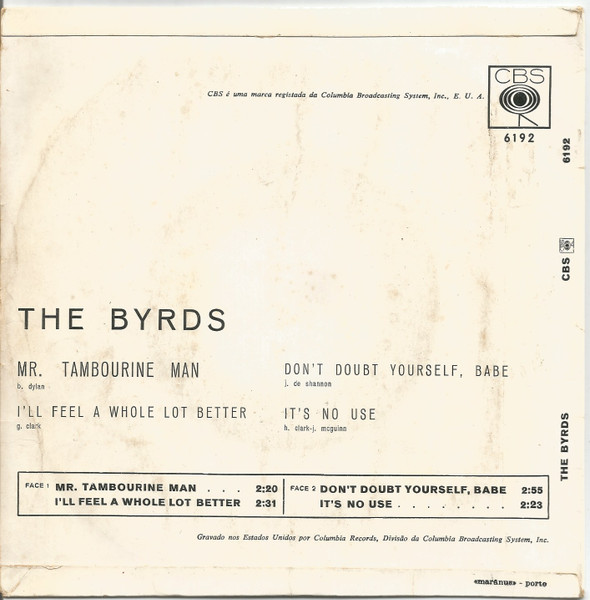 The Byrds - Mr. Tambourine Man | CBS (6192) - 2 The Byrds - Mr. Tambourine Man | CBS (6192) - 2