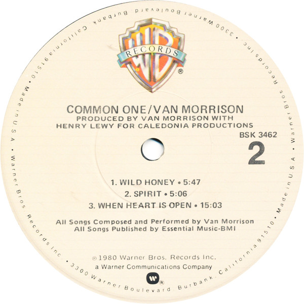 Van Morrison - Common One | Warner Bros. Records (BSK 3462) - 4