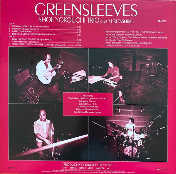 Shoji Yokouchi Trio Plus Yuri Tashiro - Greensleeves | Impex Records (TBM5011) - 2
