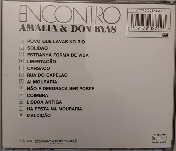 Amália Rodrigues & Don Byas - Encontro | EMI (0 777 7 90874 2 6) - 2
